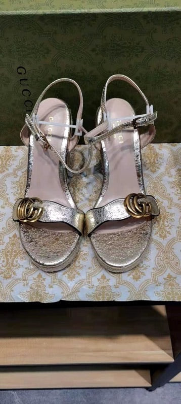 Leather Espadrille Wedges