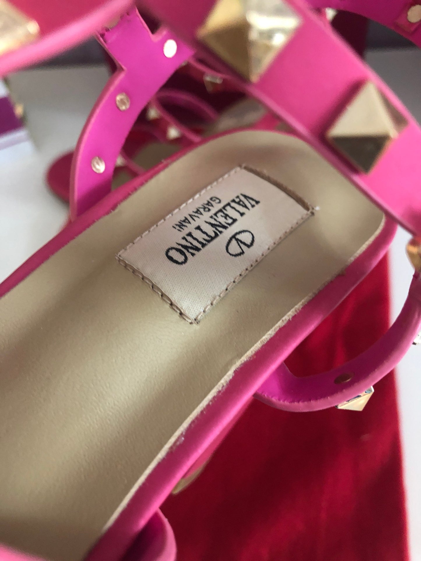 Rockstud Block Heel Sandals