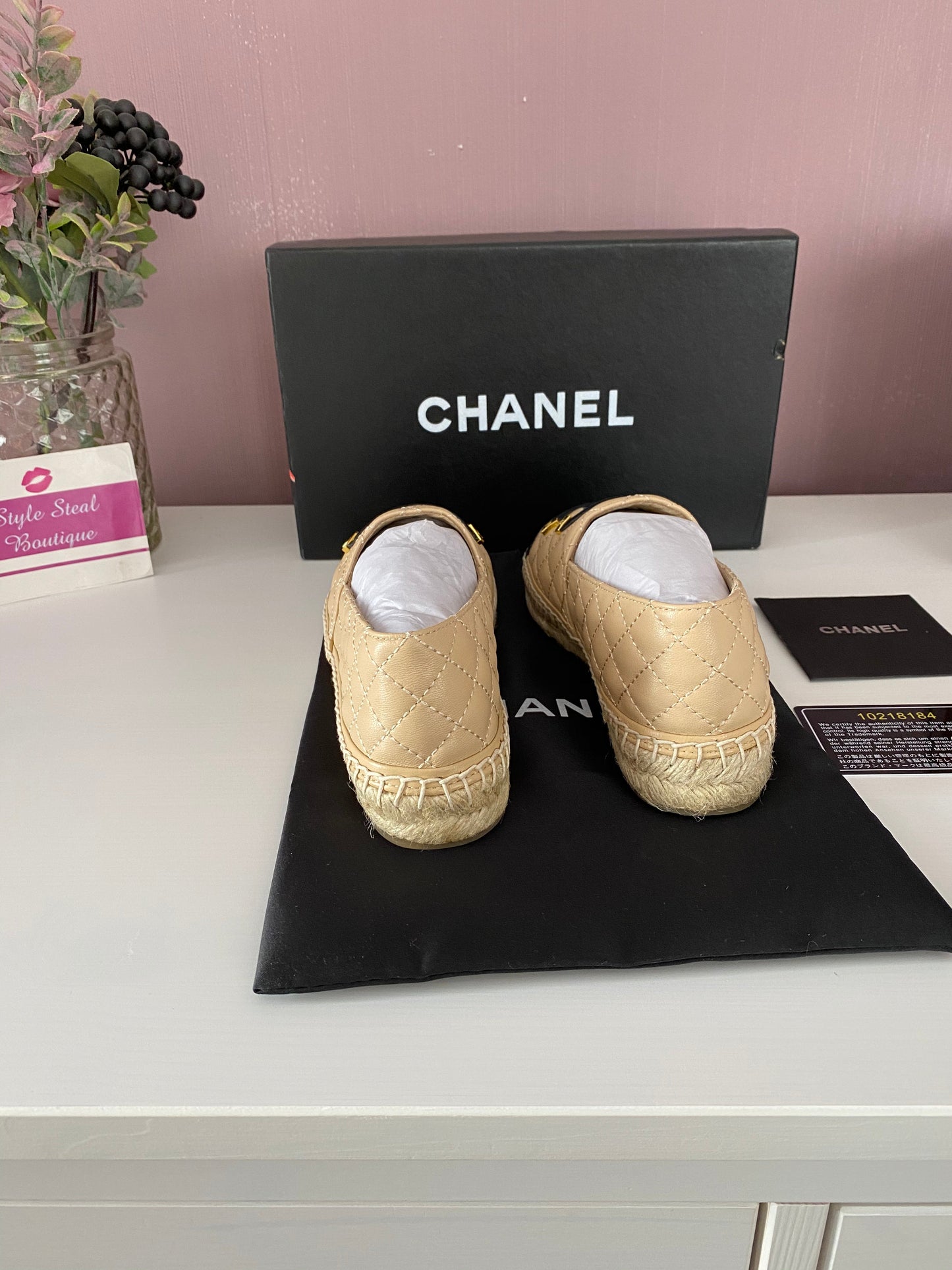 Leather Quilted Espadrilles