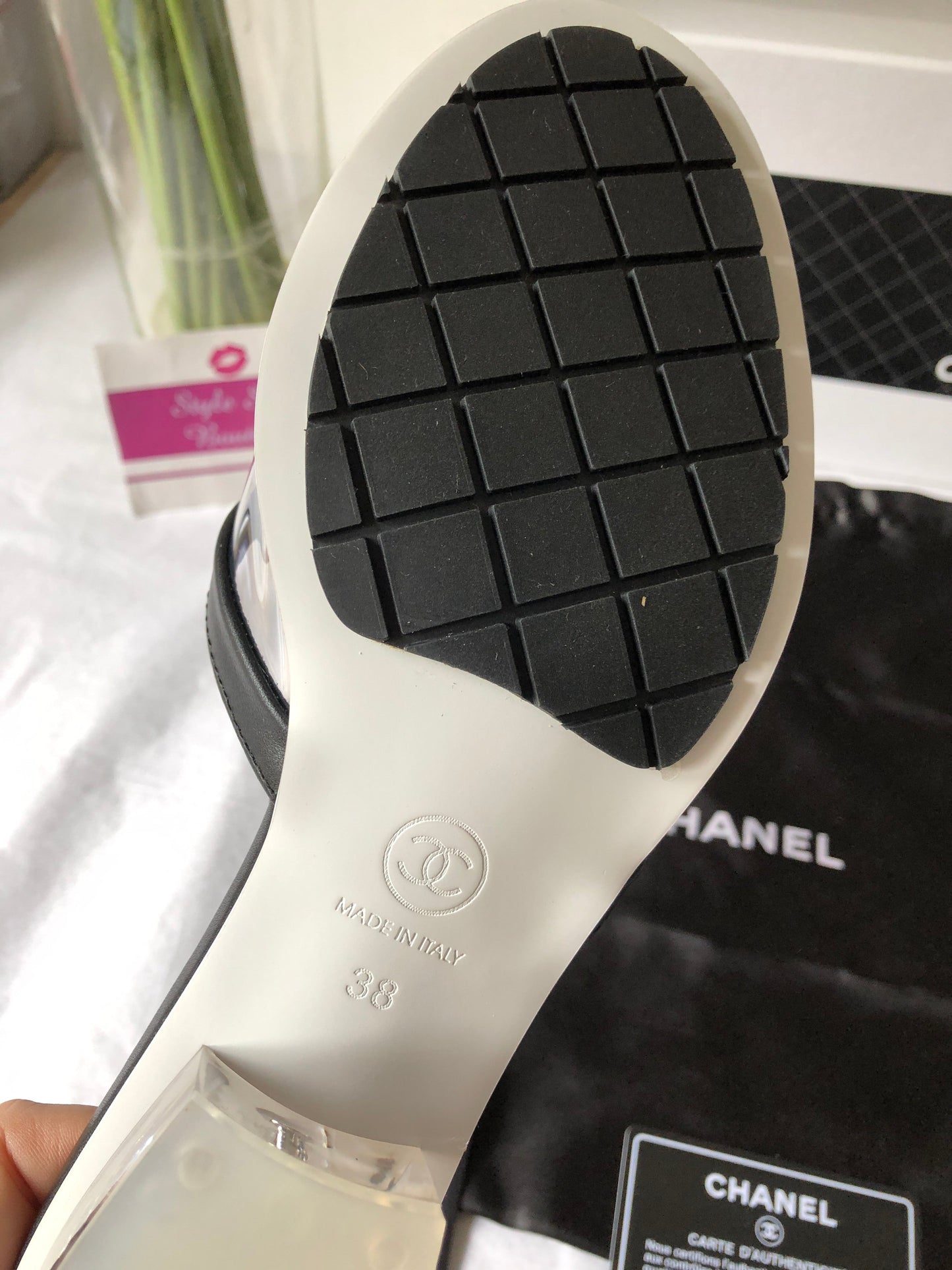 Lambskin PVC Mules