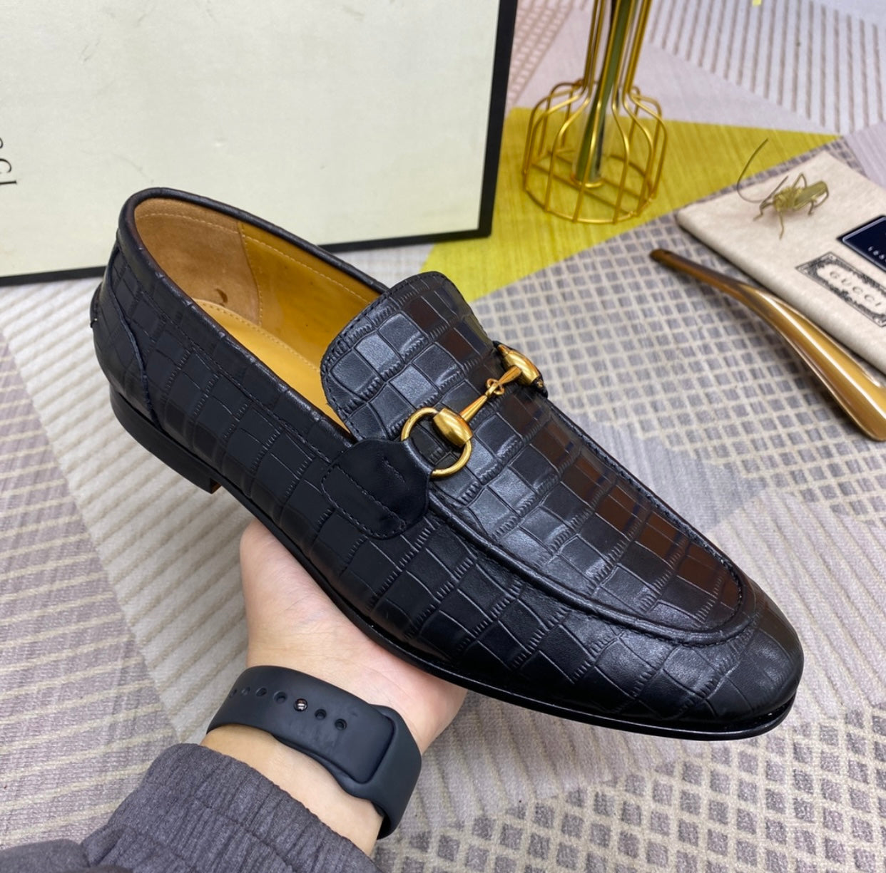 Embossed Loafers