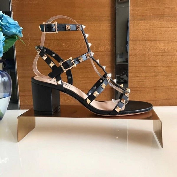 Rockstud Block Heel Sandals
