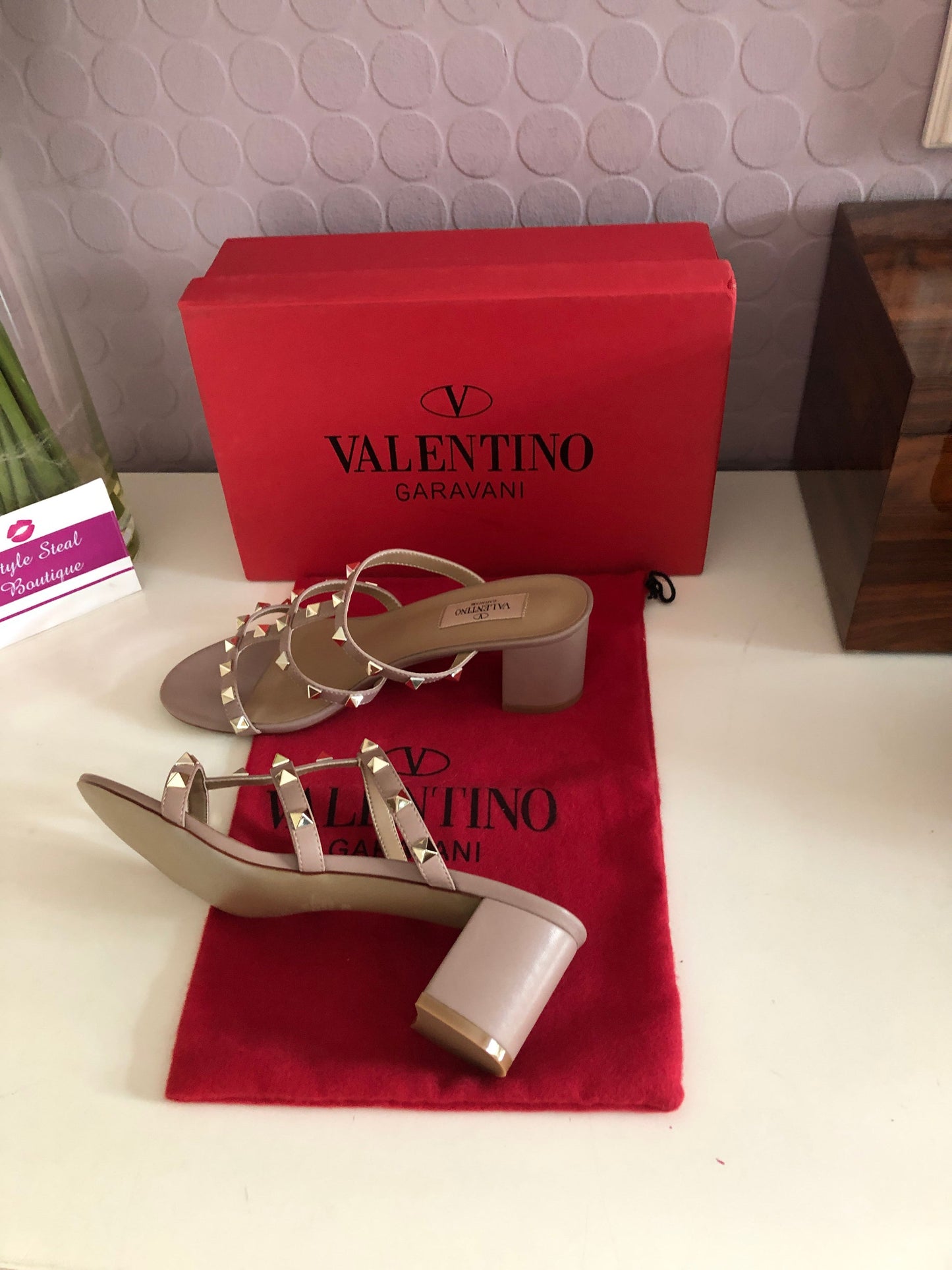 Rockstud Mules 6.5cm