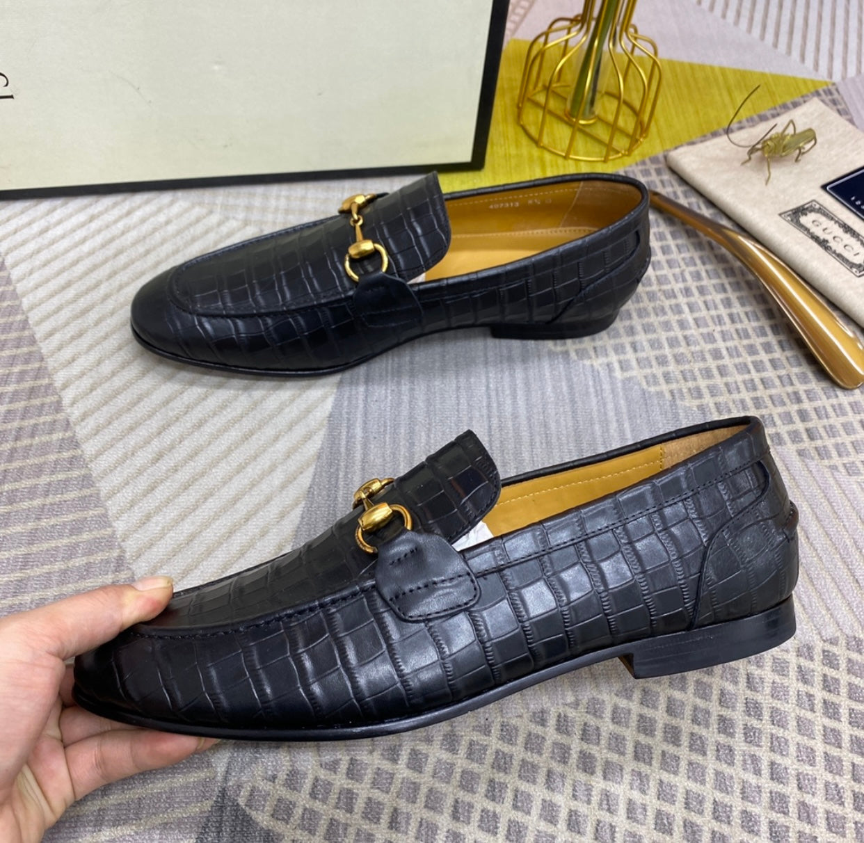 Embossed Loafers