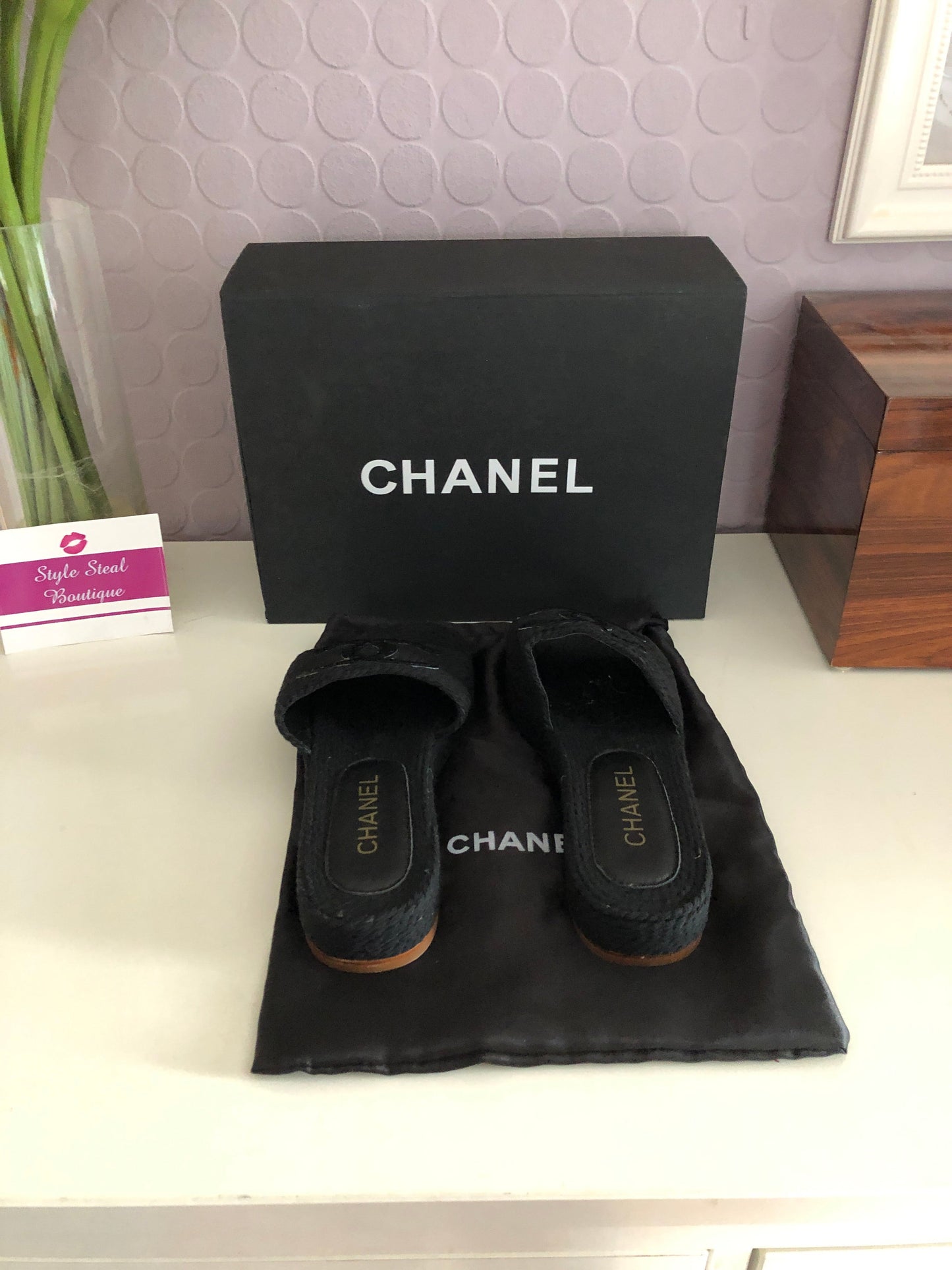 CC Tweed Sandals