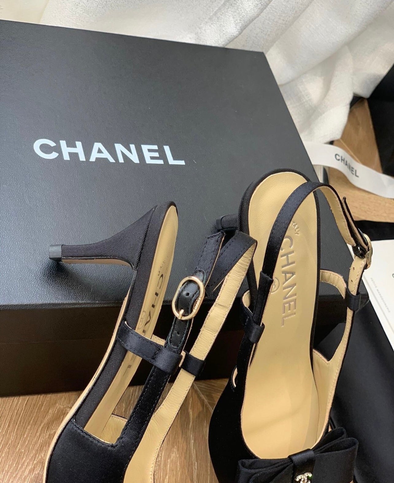 CC Bow Slingbacks