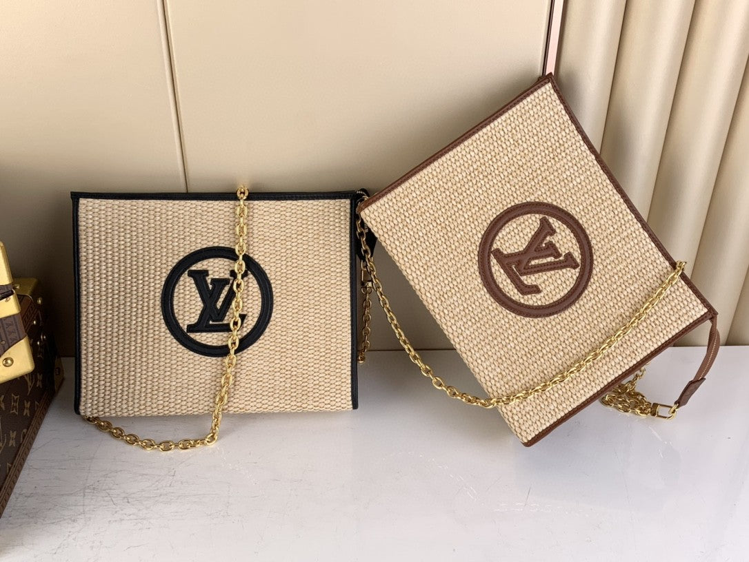 Raffia Clutch