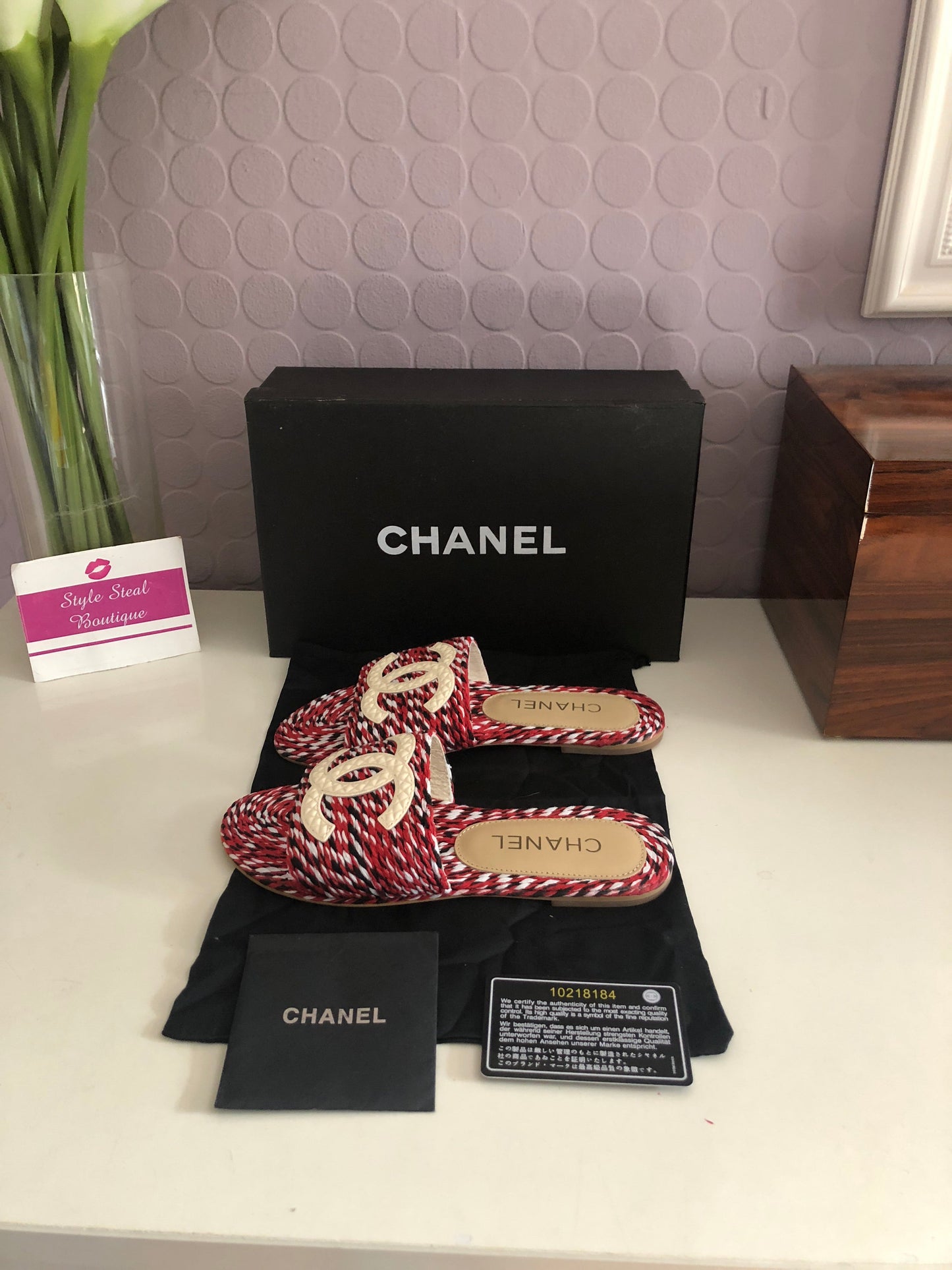 CC Tweed Sandals
