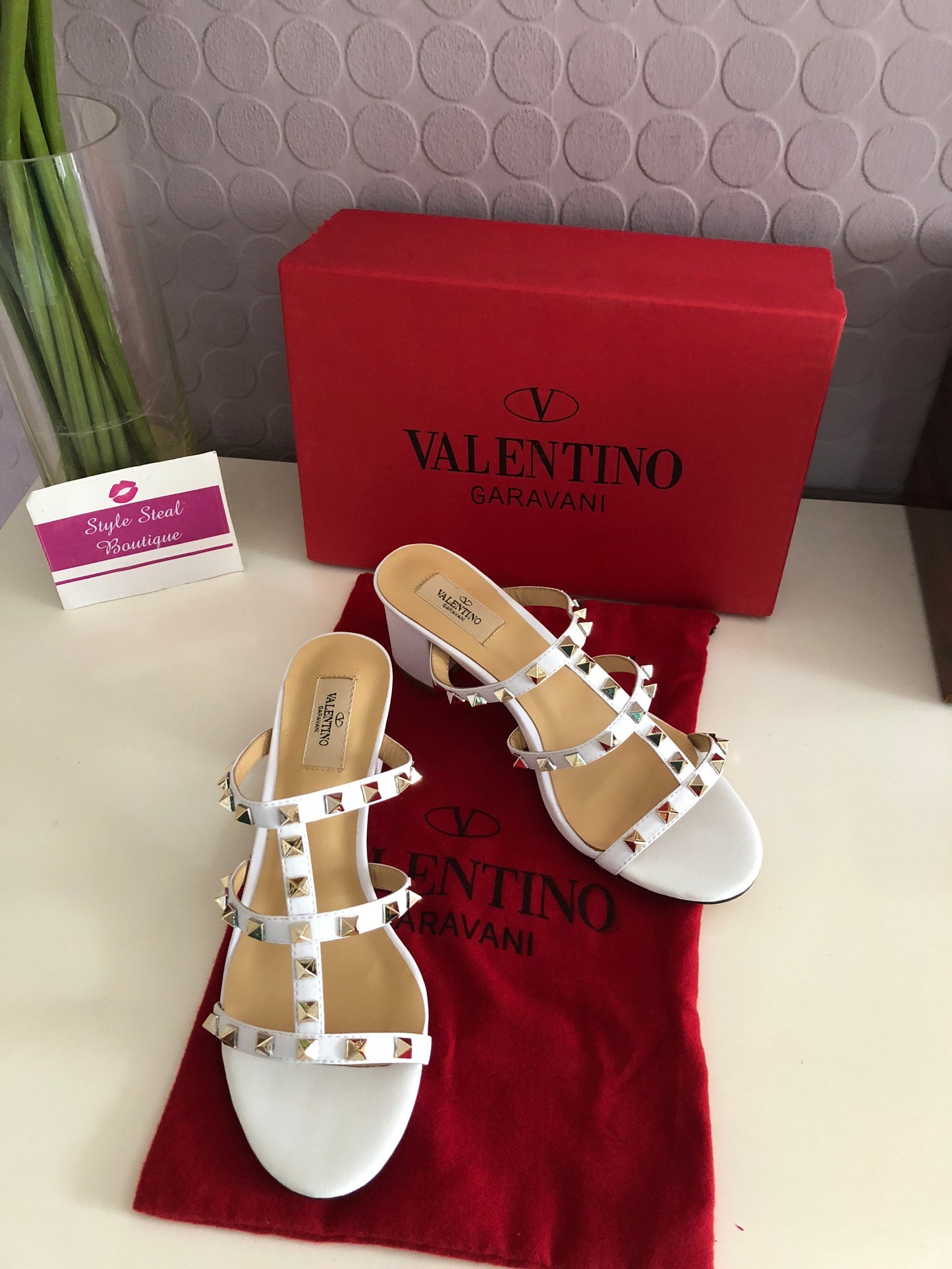 Rockstud Mules 6.5cm