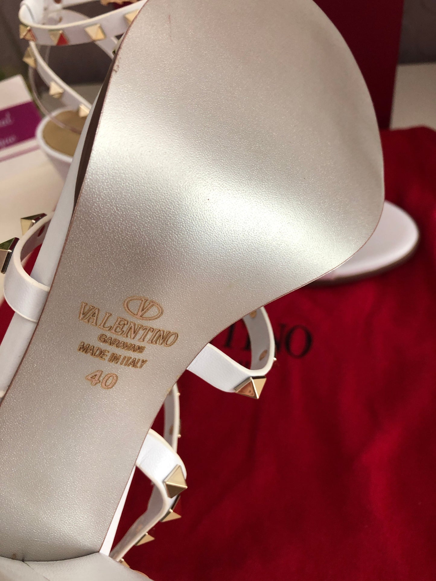 Rockstud Block Heel Sandals