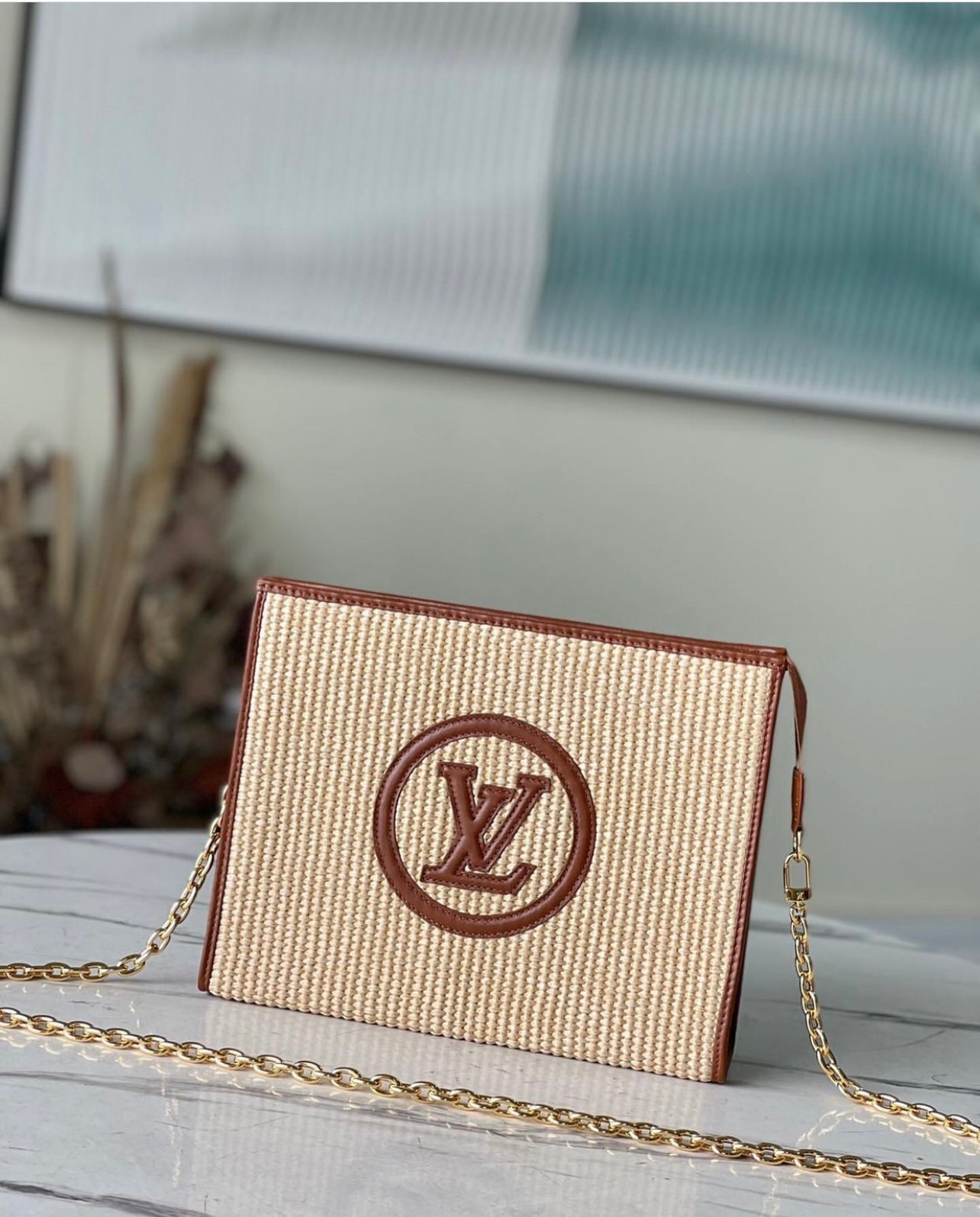 Raffia Clutch