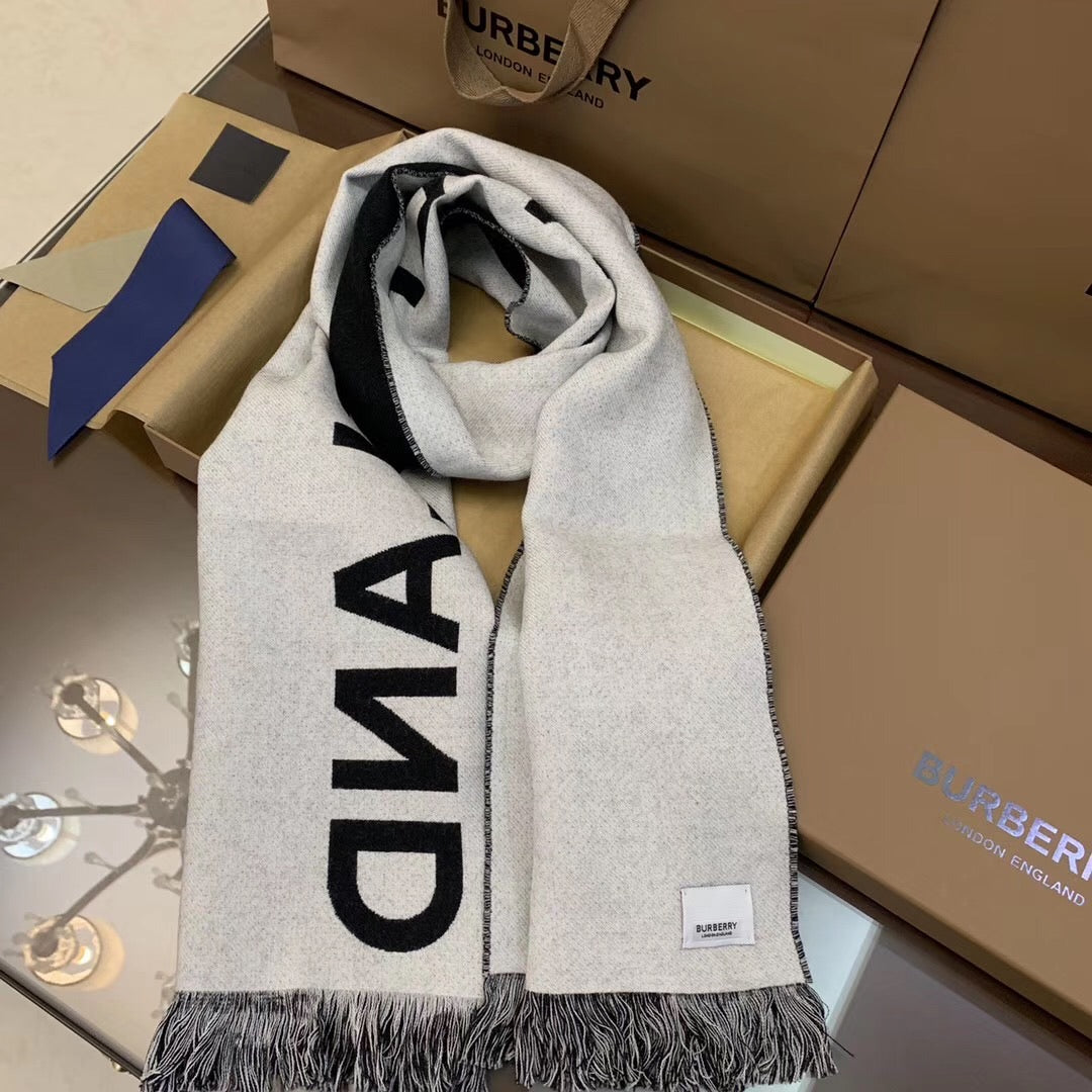 Logo Wool Scarf
