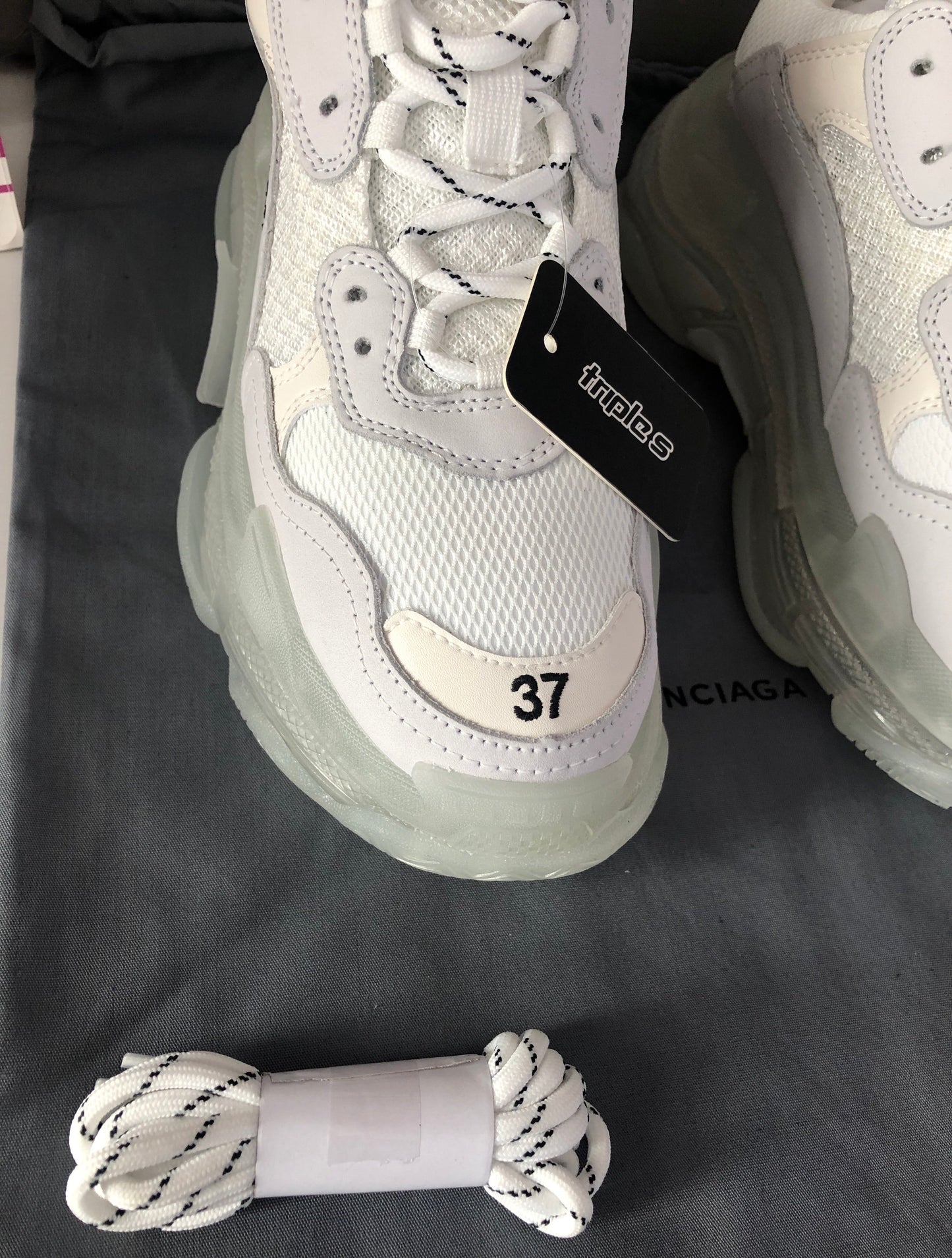 Triple S Clear Sole Whites