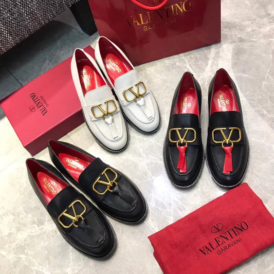 V Logo Loafers