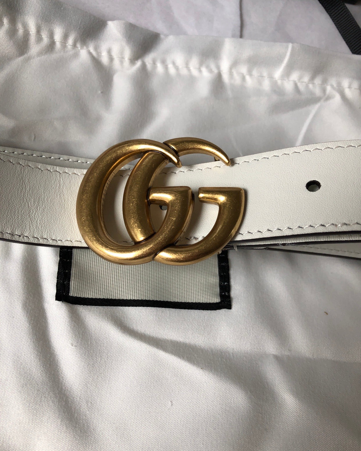Off White Leather Belt