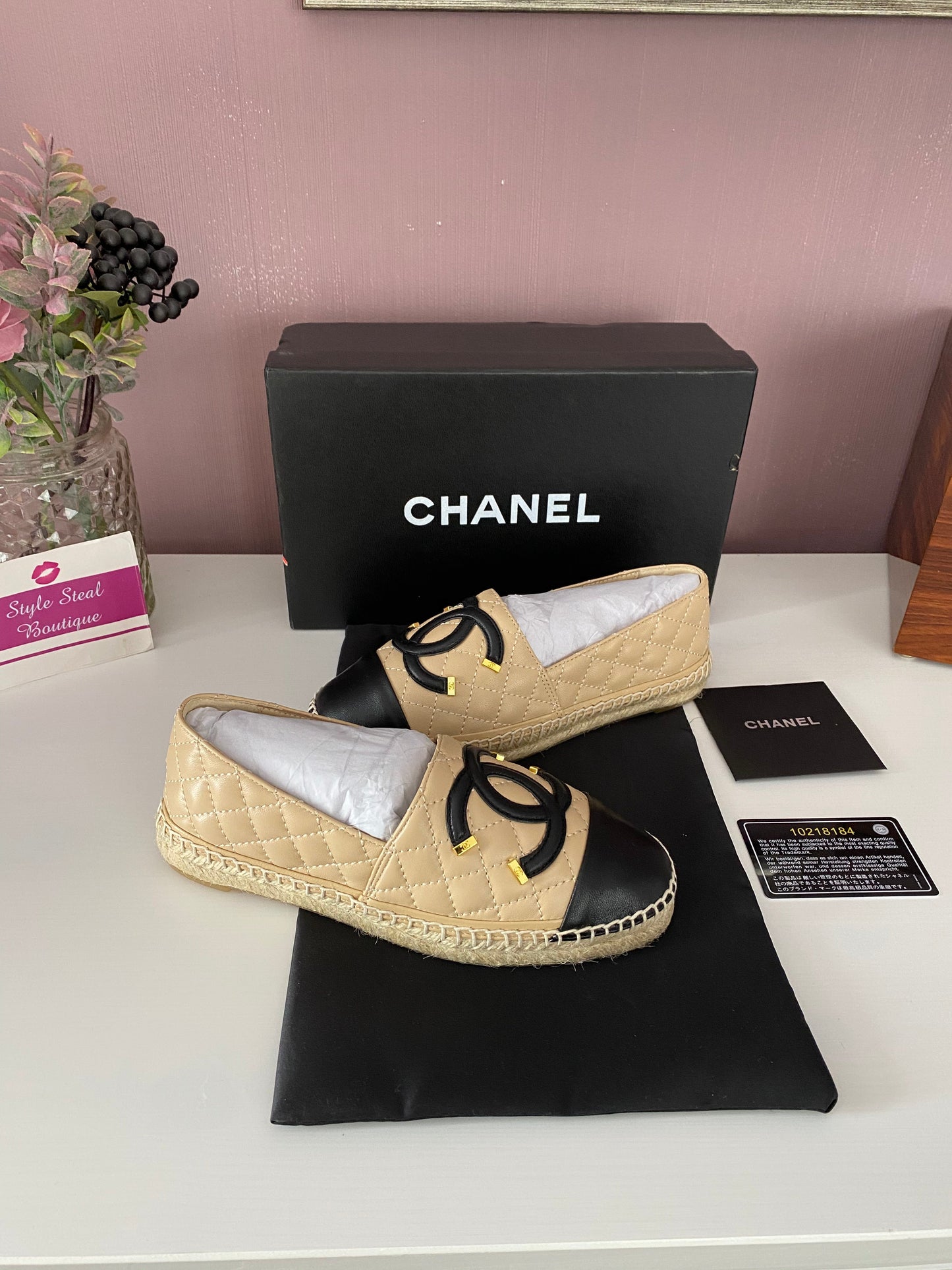 Leather Quilted Espadrilles